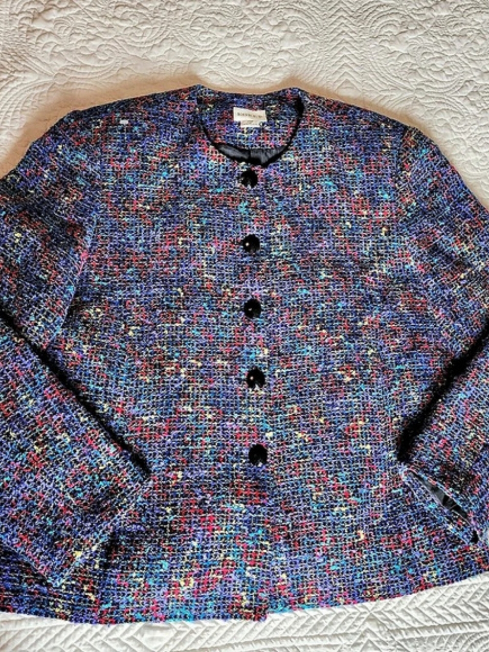 Koret Multicolor Tweed Jacket Women's Size 14 Like New